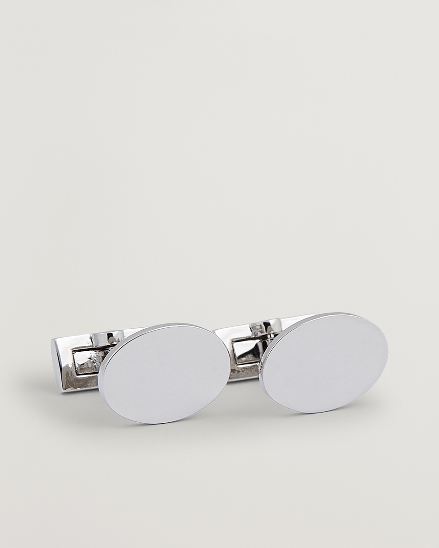 Herren | Black Tie | Skultuna | Cuff Links Black Tie Collection Oval Silver