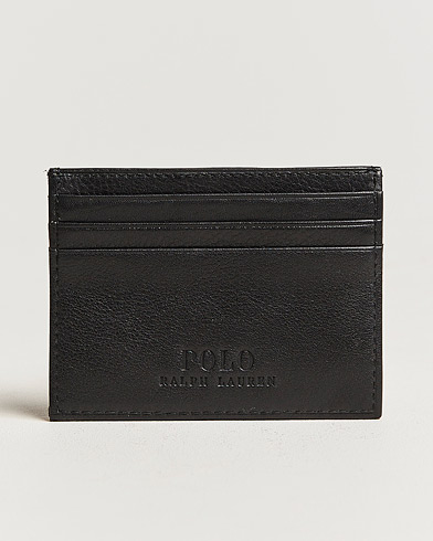 Herren | Kartenetui | Polo Ralph Lauren | Pebble Leather Slim Card Case Black