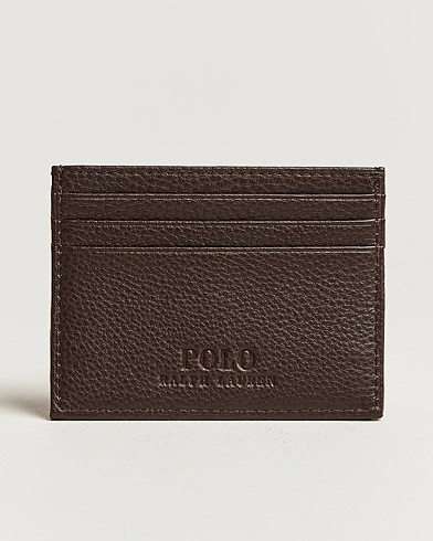 Herren |  | Polo Ralph Lauren | Pebble Leather Slim Card Case Brown