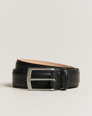 Herren | Schlichte Gürtel | Loake 1880 | Henry Leather Belt 3,3 cm Black