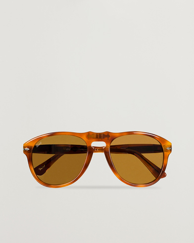 Herren | Gebogene Sonnenbrillen | Persol | 0PO0649 Sunglasses Light Havana/Crystal Brown