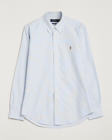 Herren | Freizeithemden | Polo Ralph Lauren | Custom Fit Oxford Shirt Stripe Blue