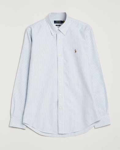 Herren | Polo Ralph Lauren | Polo Ralph Lauren | Custom Fit Oxford Shirt Stripe Blue