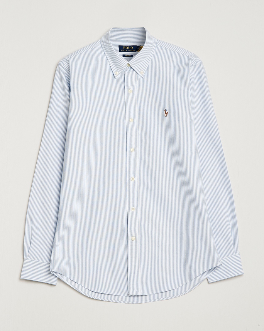 Herren | Heritage Corner | Polo Ralph Lauren | Custom Fit Oxford Shirt Stripes Blue