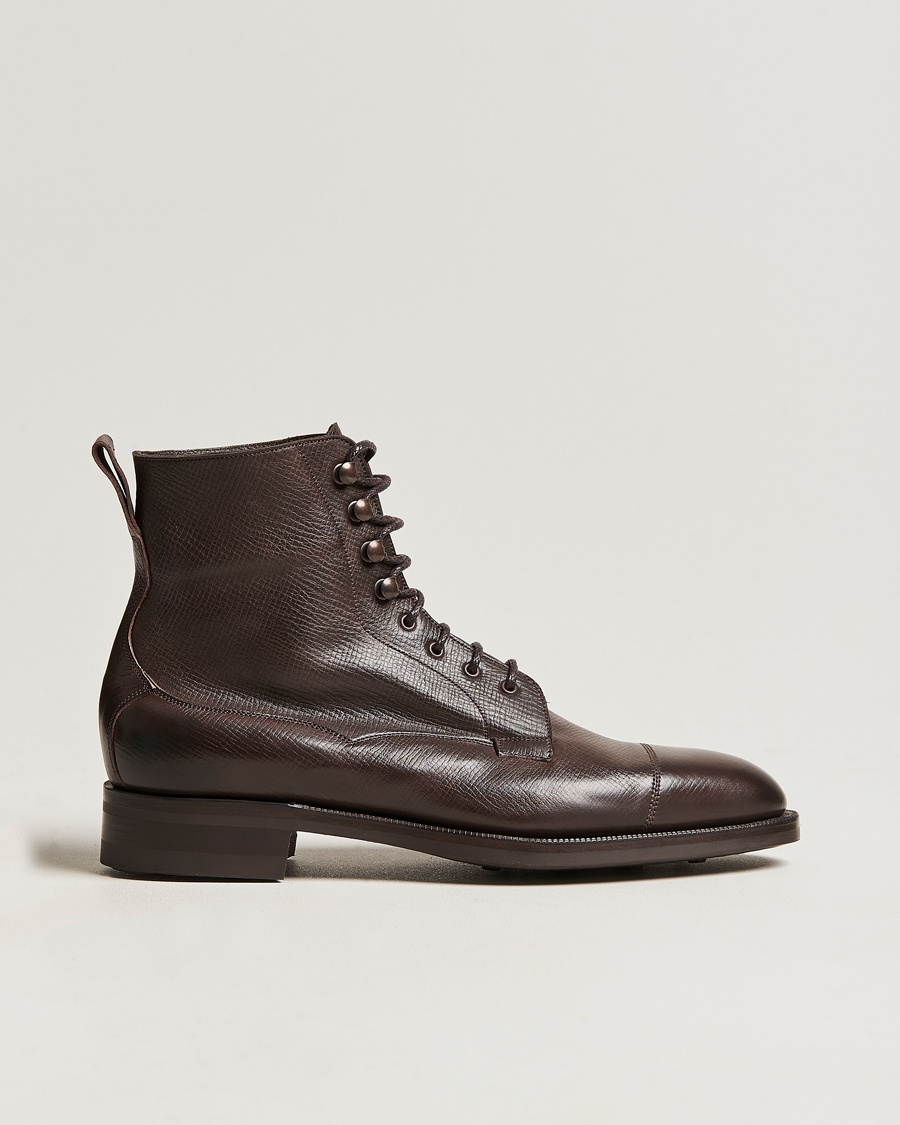 Edward Green Galway Grained Boot Dark Brown Utah Calf – Braun