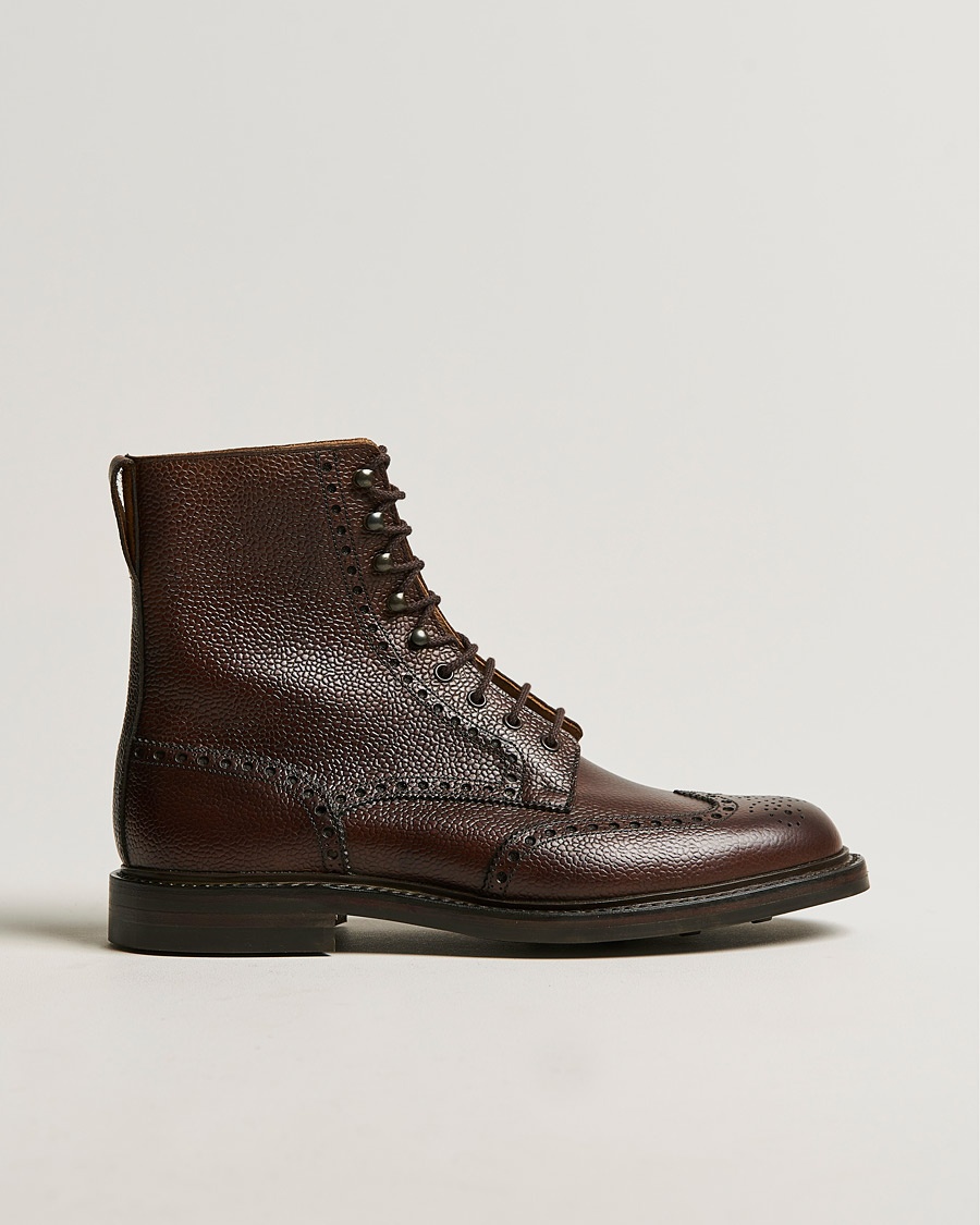 Crockett & Jones Islay Boot Dark Brown Grained Calf – Braun