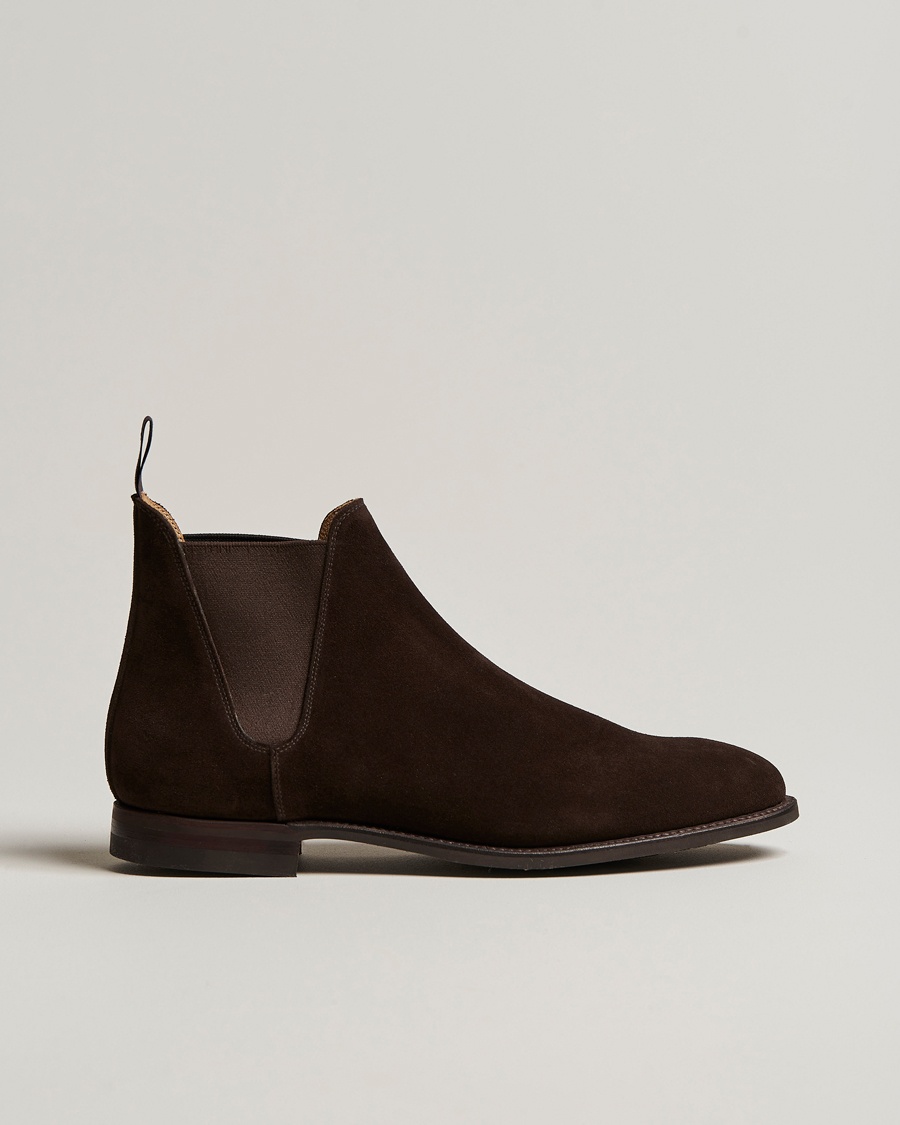 Crockett & Jones Chelsea 8 Boot Dark Brown Suede – Braun