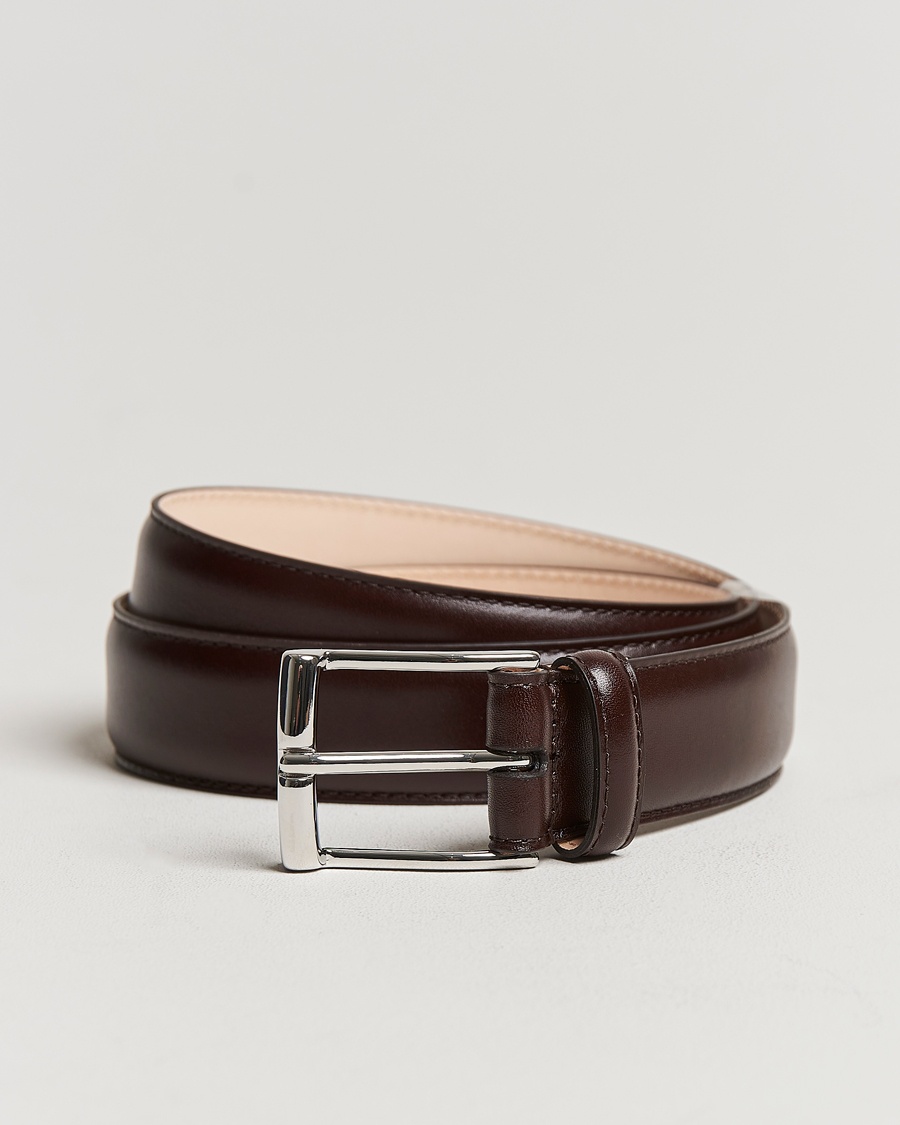 Crockett & Jones Belt 3,2 cm Dark Brown Calf – Braun