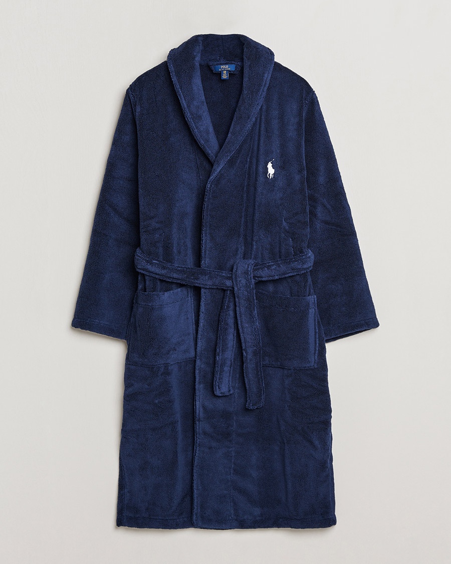 Polo Ralph Lauren Shawl Robe Navy – Blau