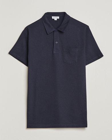 Herren | Polo | Sunspel | Riviera Polo Shirt Navy