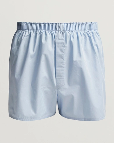 Herren | Unterhosen | Sunspel | Classic Woven Cotton Boxer Shorts Plain Blue