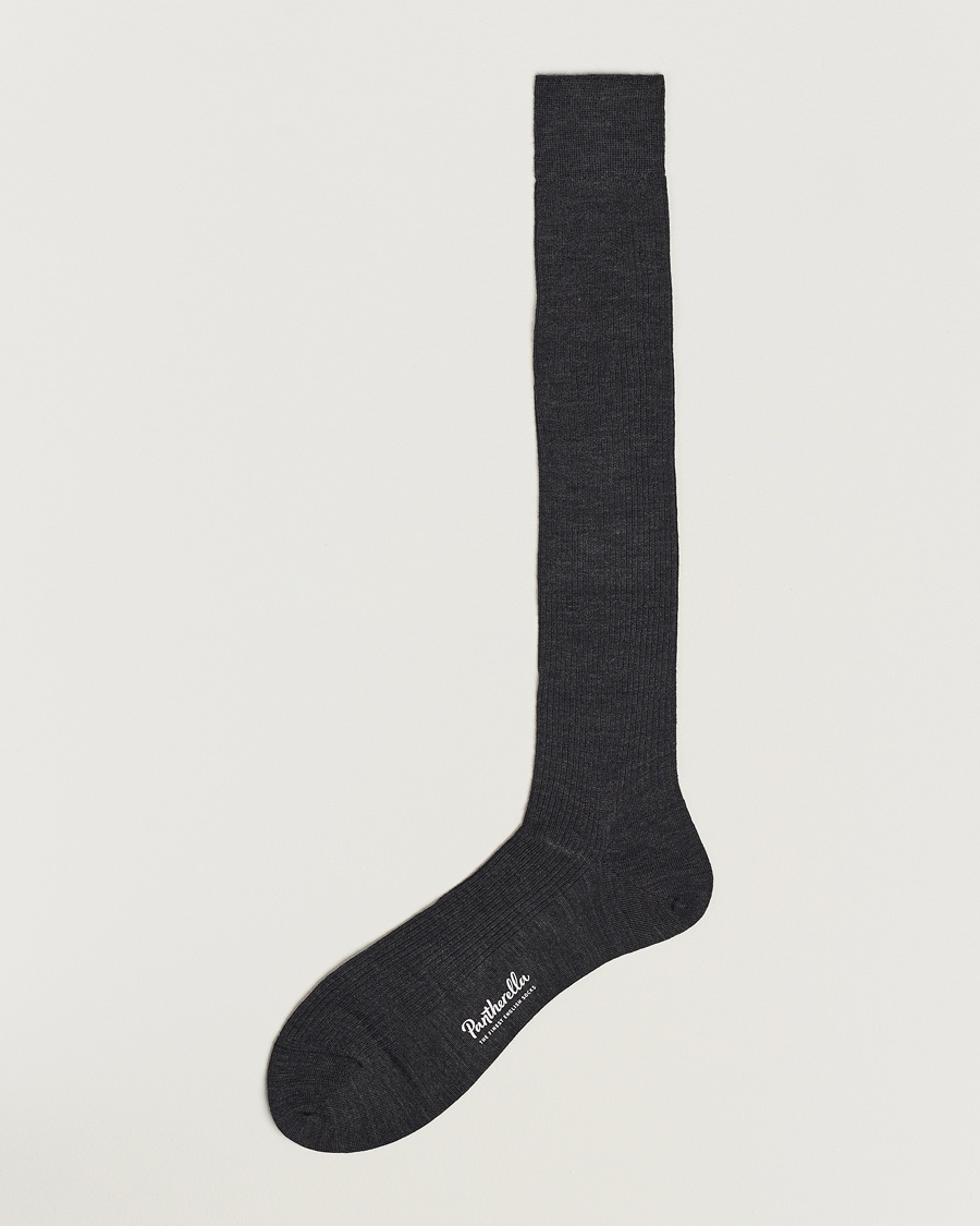 Pantherella Naish Long Merino/Nylon Sock Charcoal – Grau