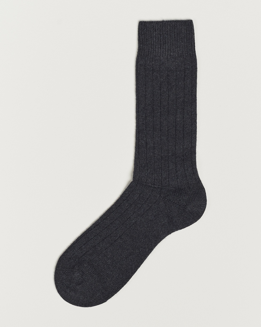 Pantherella Waddington Cashmere Sock Charcoal – Grau
