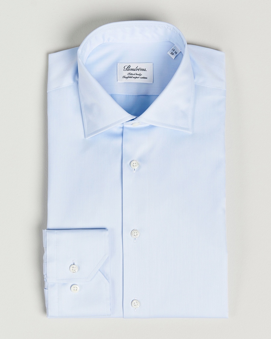 Herren | Stenströms | Stenströms | Fitted Body Shirt Blue