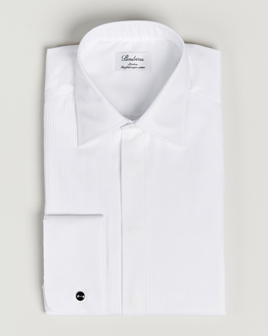 Herren | Anzugshemden | Stenströms | Slimline Smoking Shirt White