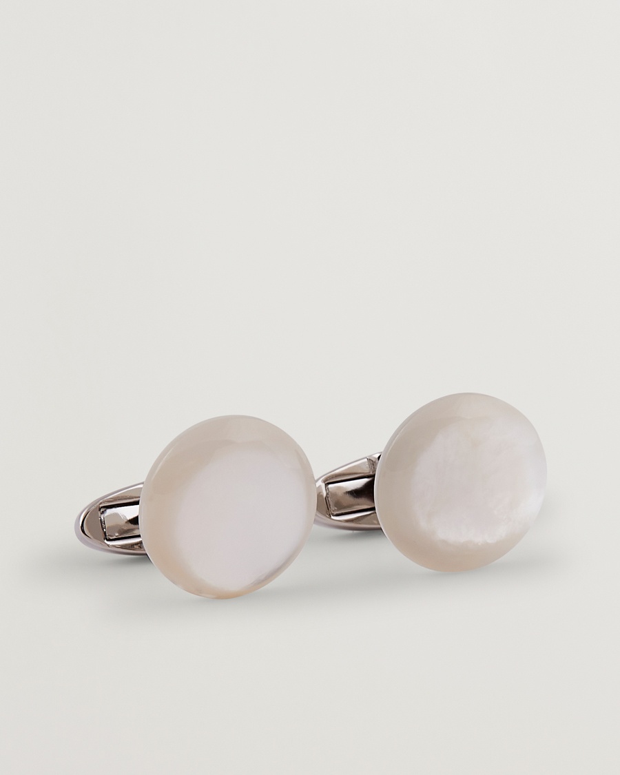 Stenströms Mother of Pearl Cufflink White – Weiß