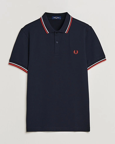 Herren | Fred Perry | Fred Perry | Twin Tipped Polo Shirt Navy