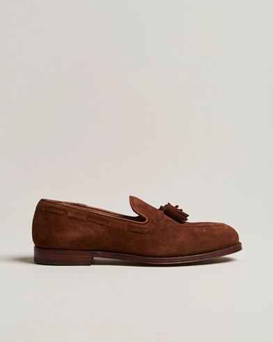 Herren | Handgefertigte Schuhe | Crockett & Jones | Cavendish Tassel Loafer Polo Suede