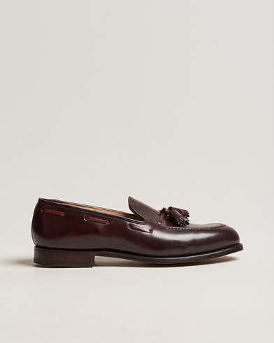 Herren | Handgefertigte Schuhe | Crockett & Jones | Cavendish Tassel Loafer Burgundy Cordovan