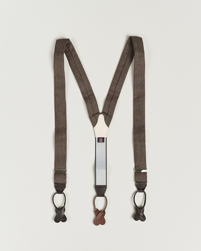 Herren | Accessoires | Albert Thurston | Donegal Tweed Braces 40mm Dark Brown 