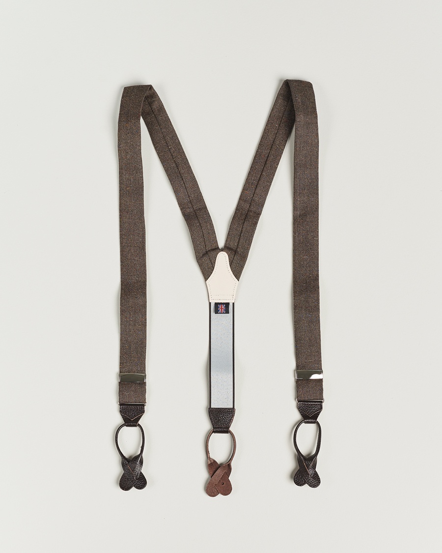 Herren | | Albert Thurston | Donegal Tweed Braces 40mm Dark Brown