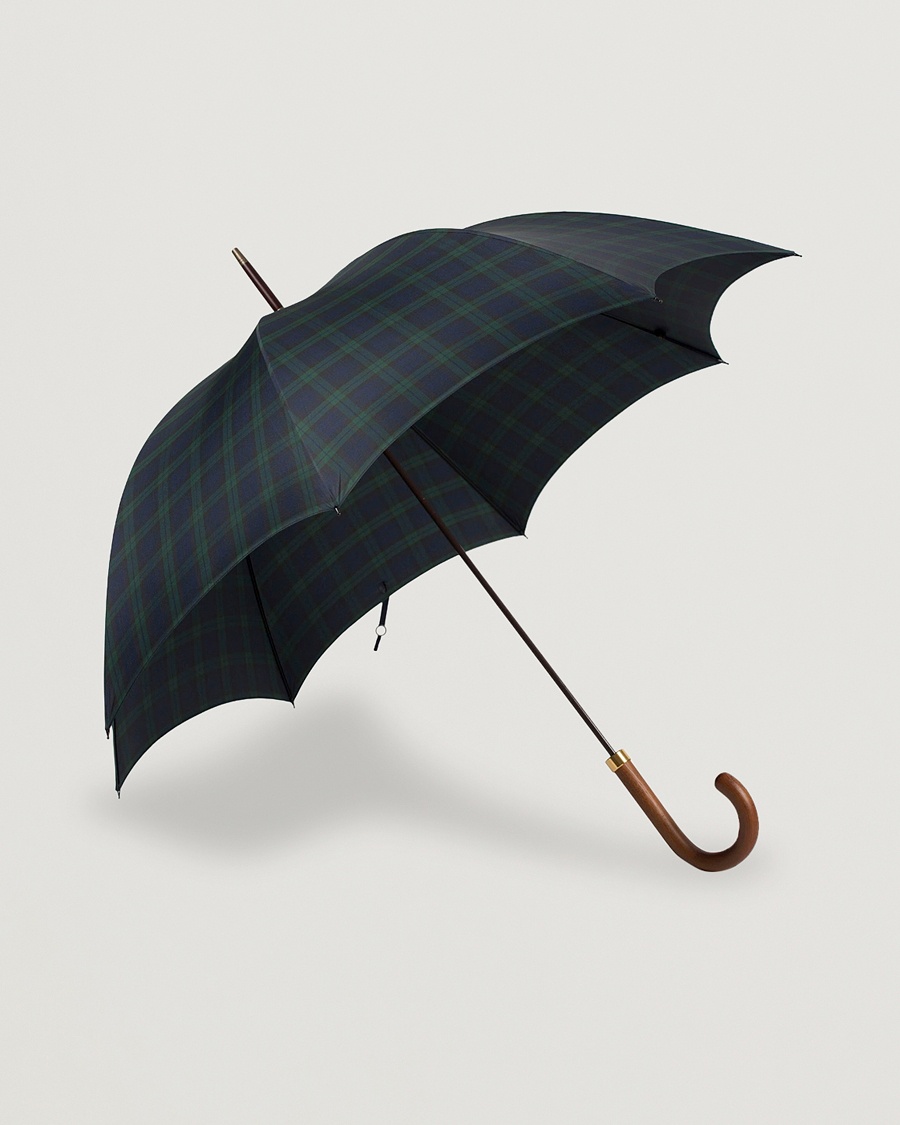 Fox Umbrellas Hardwood Umbrella Blackwatch Tartan – Blau