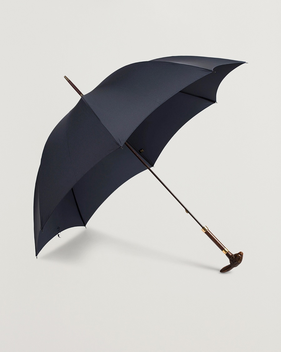 Fox Umbrellas Brown Rabbit Umbrella Navy – Blau