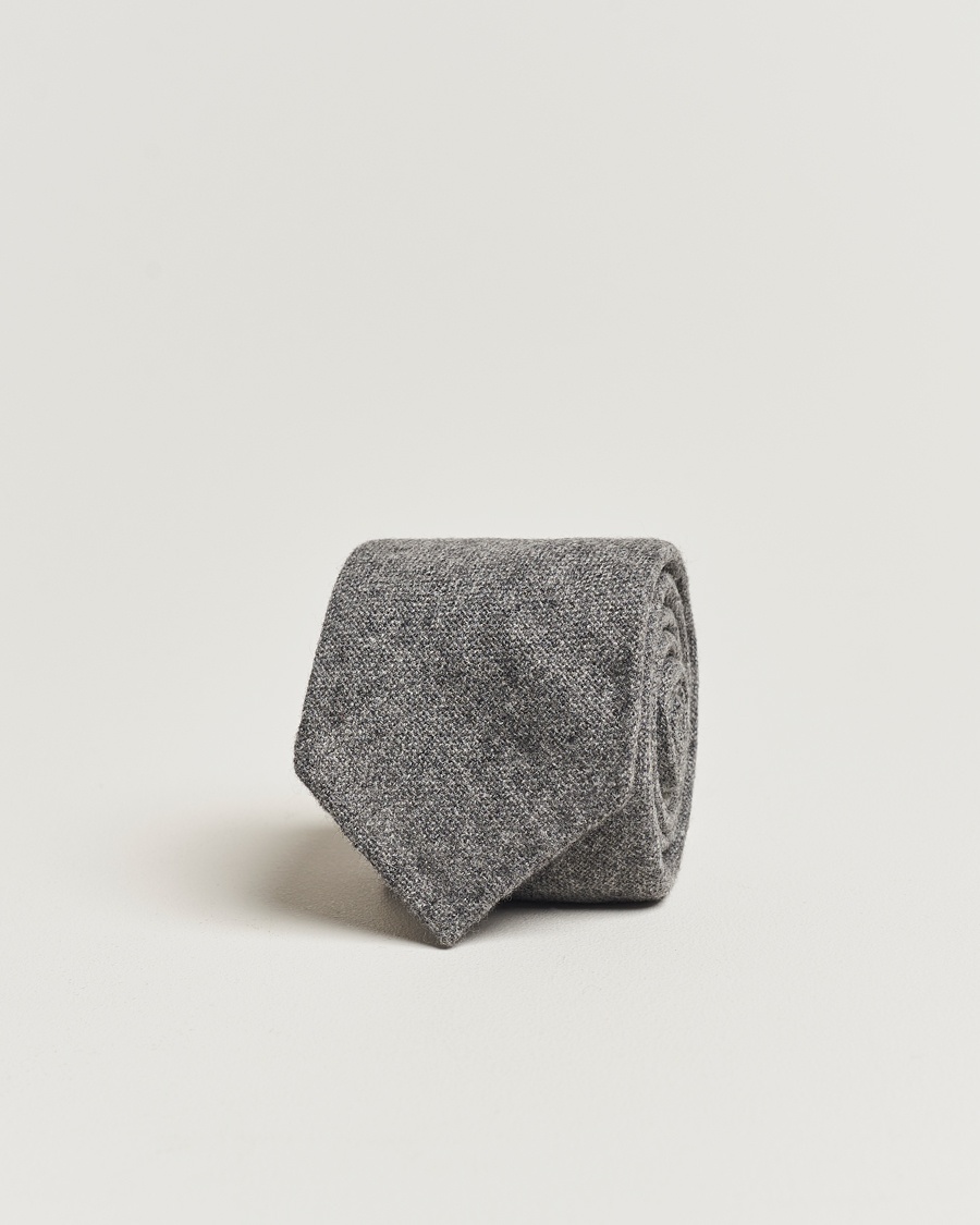Herren | | Drake's | Cashmere 8 cm Tie Light Grey