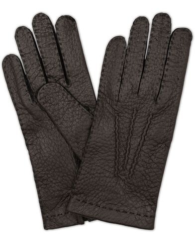 Herren | Wärmende Accessoires | Hestra | Peccary Handsewn Unlined Glove Black