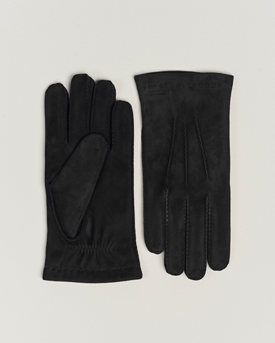Handschuh |  Arthur Wool Lined Suede Glove Black