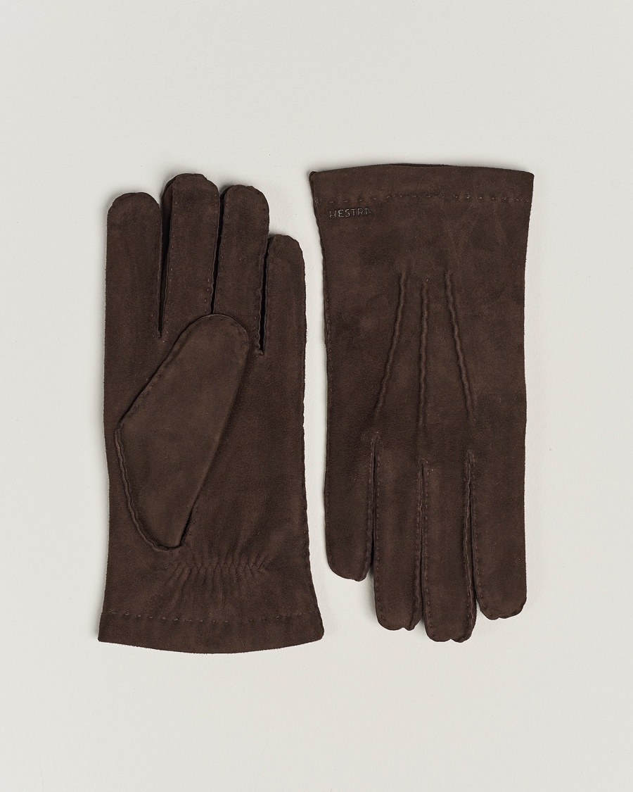 Hestra Arthur Wool Lined Suede Glove Espresso – Braun
