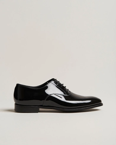 Herren | Handgefertigte Schuhe | Crockett & Jones | Overton Oxfords Black Patent