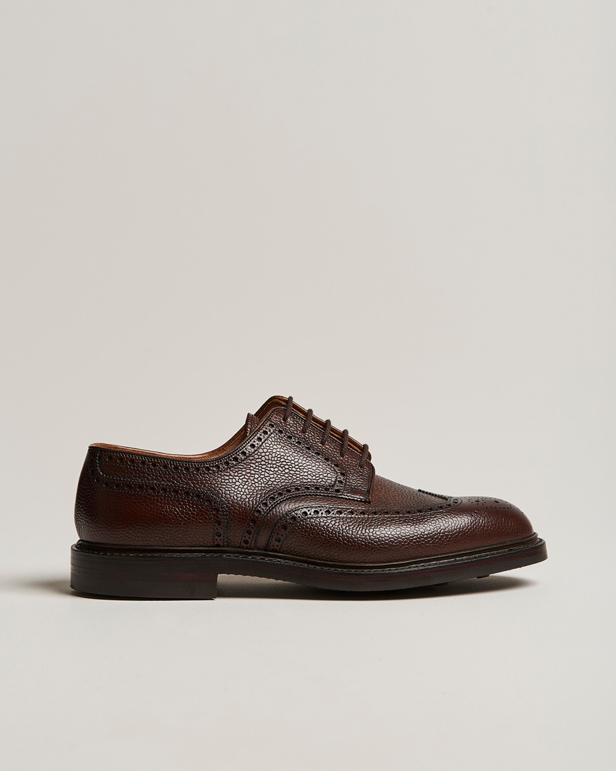 Herren | Derby | Crockett & Jones | Pembroke Derbys Dark Brown Grained Calf