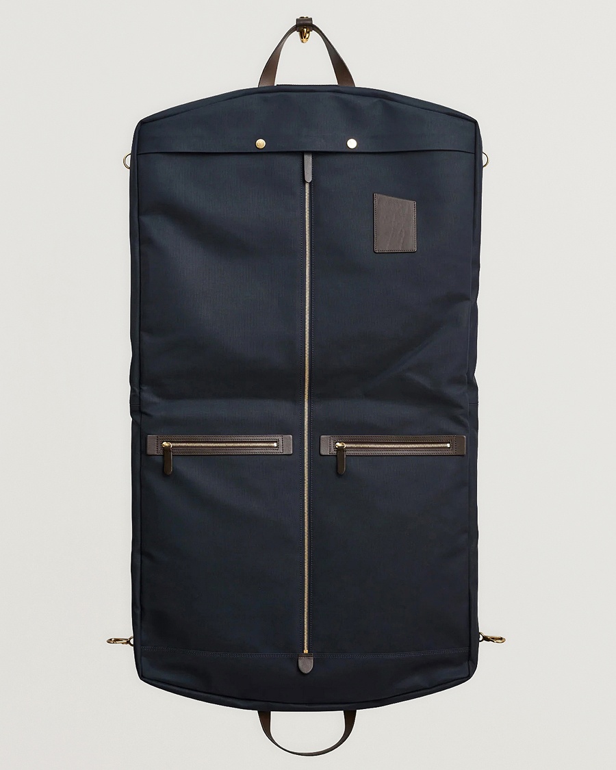 Mismo M/S Suit Carrier Navy/Dark Brown – Blau
