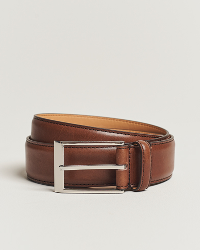 Herren |  | Tiger of Sweden | Helmi Leather 3,5 cm Belt Brown