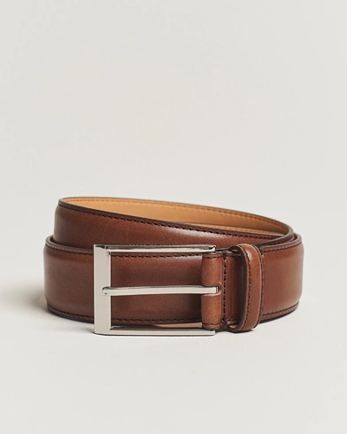 Herren | Accessoires | Tiger of Sweden | Helmi Leather 3,5 cm Belt Brown