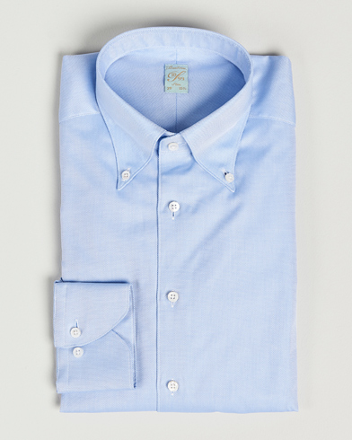 Herren |  | Stenströms | 1899 Slimline Supima Cotton Structure Shirt Blue