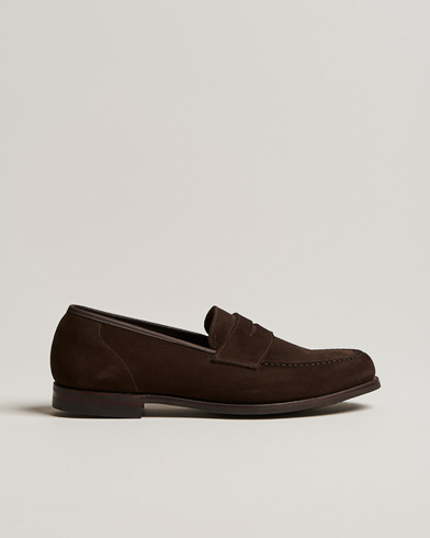 Handgefertigte Schuhe |  Harvard City Sole Dark Brown Suede