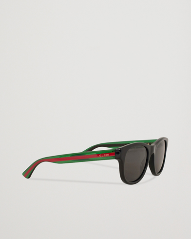 Herren | Gebogene Sonnenbrillen | Gucci | GG0003S Sunglasses Black/Green/Grey
