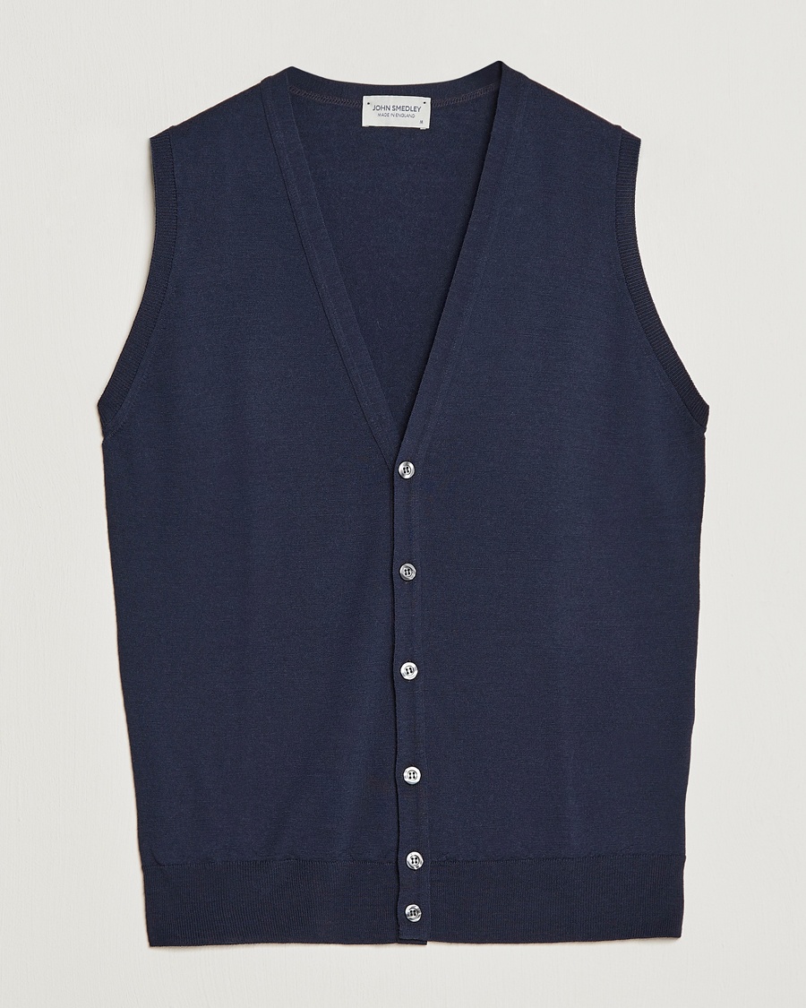 Herren | Pullunder | John Smedley | Huntswood Slim Fit Waistcoat Midnight