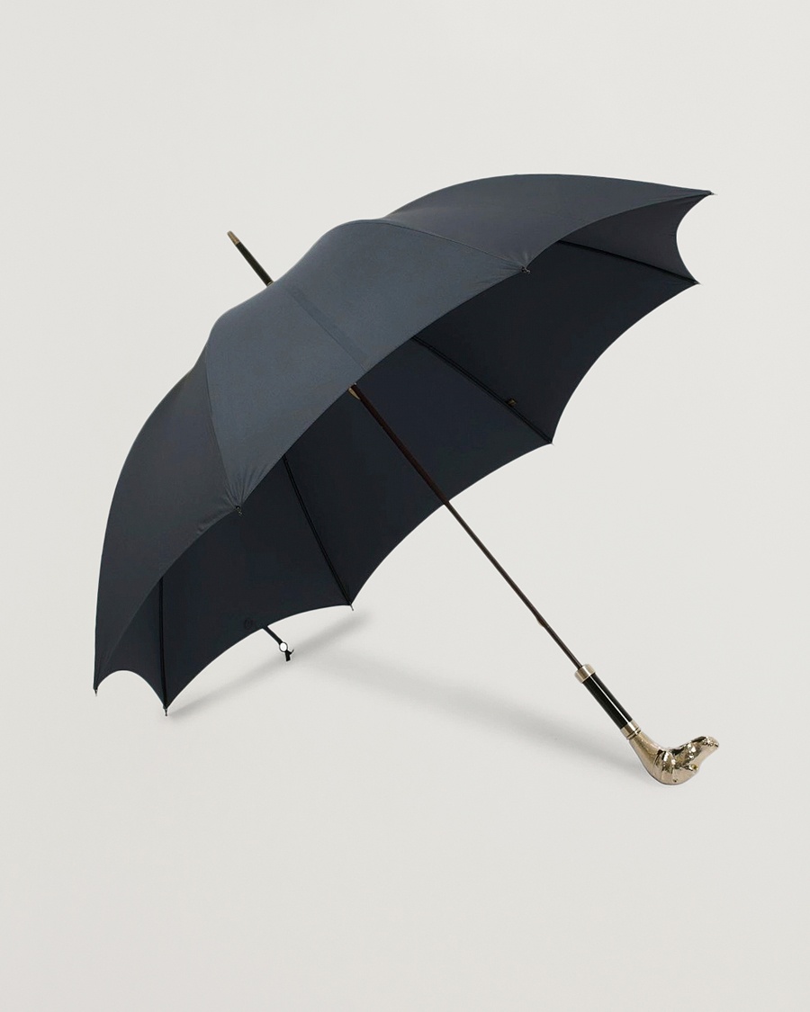 Fox Umbrellas Silver Dog Umbrella Navy