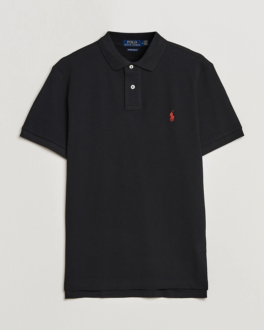 Herren | Poloshirts | Polo Ralph Lauren | Custom Slim Fit Polo Black