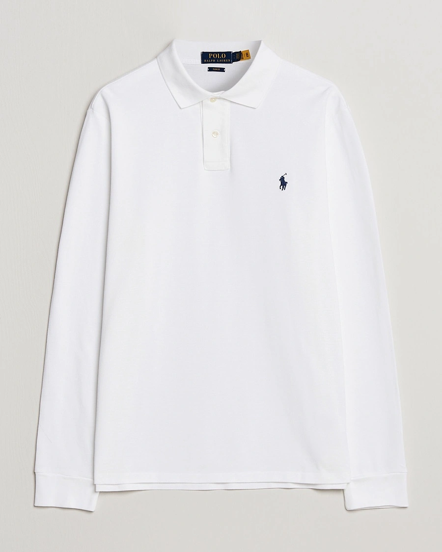 Herren | | Polo Ralph Lauren | Slim Fit Long Sleeve Polo White