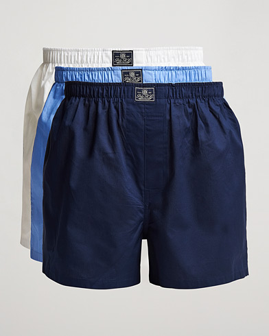 Herren | Unterhosen | Polo Ralph Lauren | 3-Pack Woven Boxer White/Blue/Navy