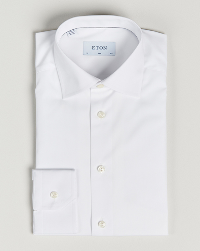 Herren |  | Eton | Slim Fit Poplin Shirt White