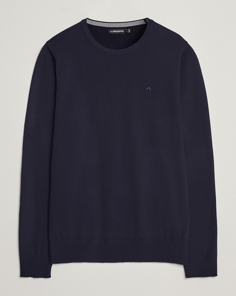 Herren | | J.Lindeberg | Lyle True Merino Crew Neck Pullover Navy