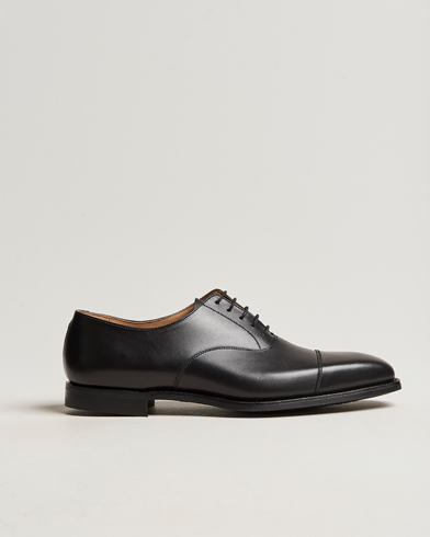 Herren | Handgefertigte Schuhe | Crockett & Jones | Hallam Oxford City Sole E Black Calf
