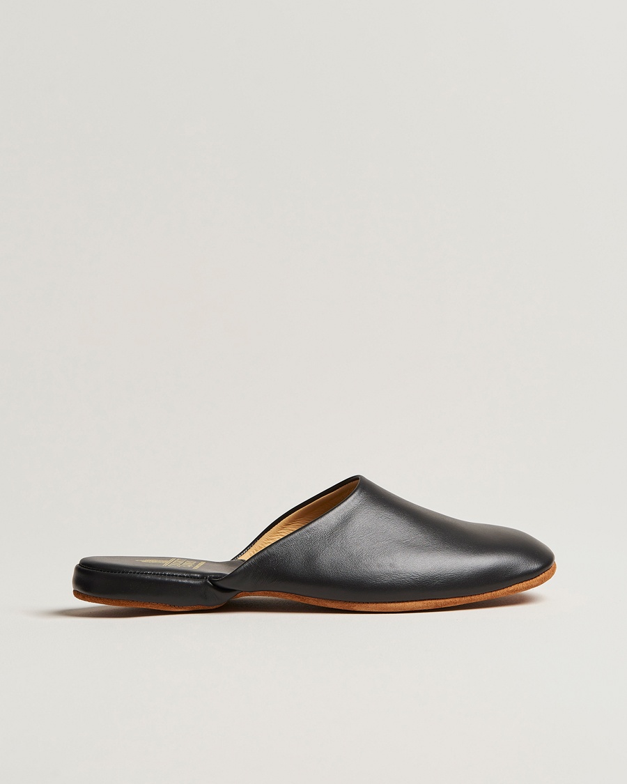 Crockett & Jones Mule Calf Home Slipper Black – Schwarz