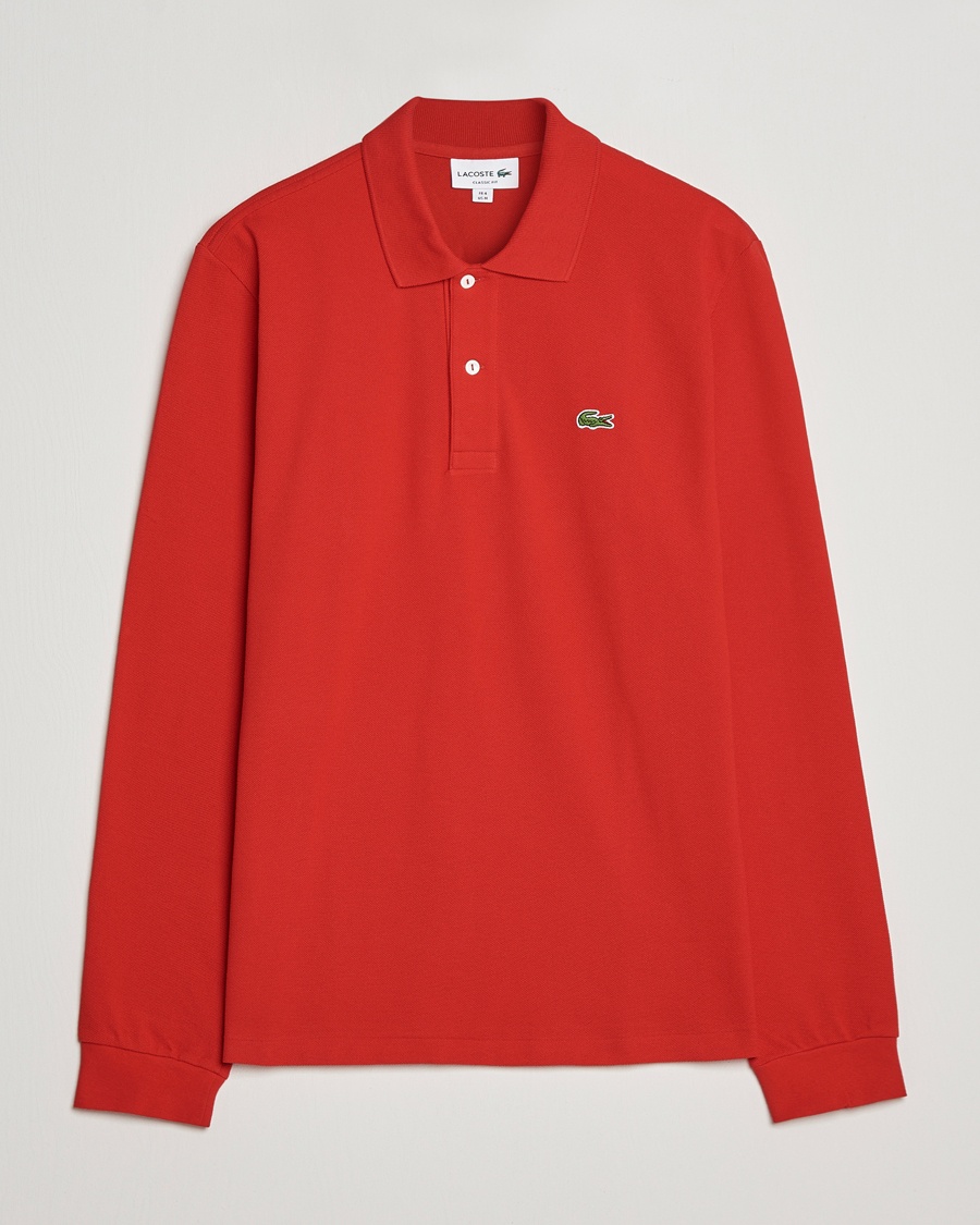 reagere Produktion hybrid Lacoste Long Sleeve Polo Red bei CareOfCarl.de