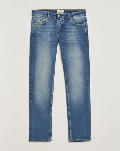 Herren | Blaue jeans | Morris | Steve Satin Stretch Jeans Semi Dark Wash